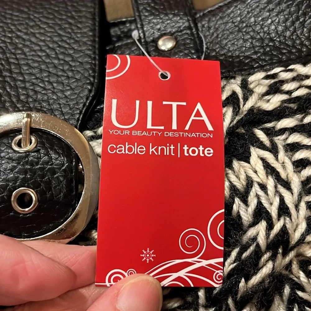 Ulta cable knit tote NWT